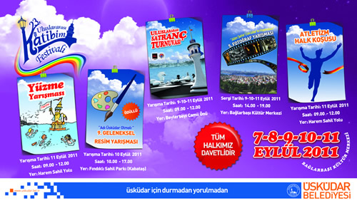 23. Uluslararas Katibim Kltr ve Sanat enlii, bugn saat 18.00'de, skdar Belediye Bakan Mustafa Kara'nn, sanatlar, sivil toplum rgtleri ve skdar halk ile yapaca, yaklak 5 bin kiinin katlaca yryle balayacak.