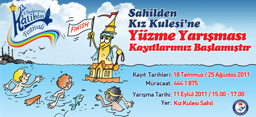 23'nc Uluslararas Ktibim Kltr ve Sanat enlikleri, kapsamnda dzenlenen Kz Kulesi Yzme Yarlar bu yl 11 Eyll tarihinde saat 15:00'de gerekletirilecek.