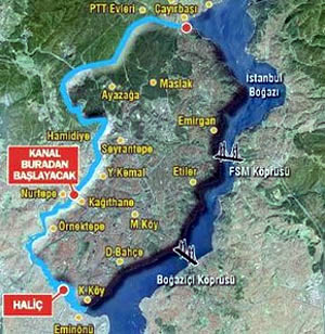 Kanal ortalama 100 metre geniliinde planlanyor. Hali'in Boaz'n kuzeyinde kalan Bykdere ile birletirilmesiyle stanbul, yeni bir doal adaya daha kavumu olacak.