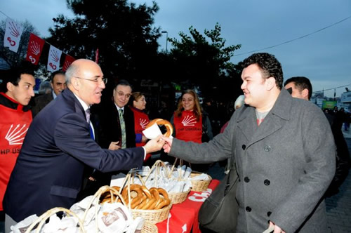 CHP skdar'da simit datt