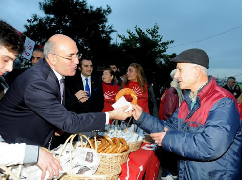 CHP skdar'da simit datt