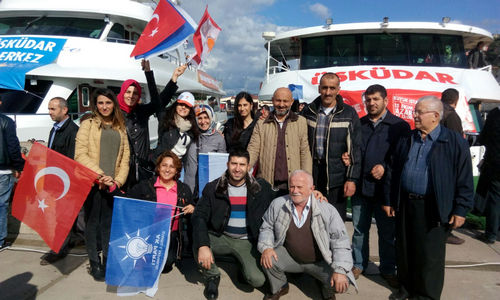 AK Parti Byk stanbul Mitingi'ne skdar'dan byk katlm