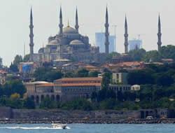 stanbul'un tarihi siluetine  gkdelen szd