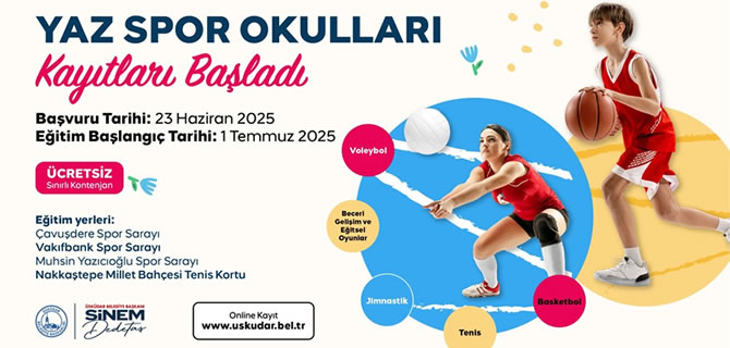 skdar Belediyesi’nin Yaz Spor Okullar balyor