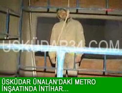 skdar'daki metro inaatnda intihar!.. Video