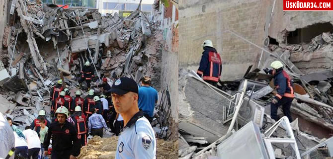 Üsküdar'da 4 katlı bina çöktü